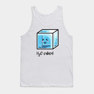 H2O Cubed Ice Block Chemistry Science Joke Tank Top